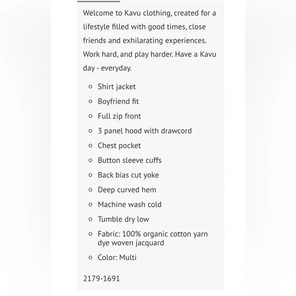 Kavu Saratoga Jacket Womens - Picture 8 of 8